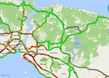 İstanbul'da trafik yoğunluğu yüzde 78