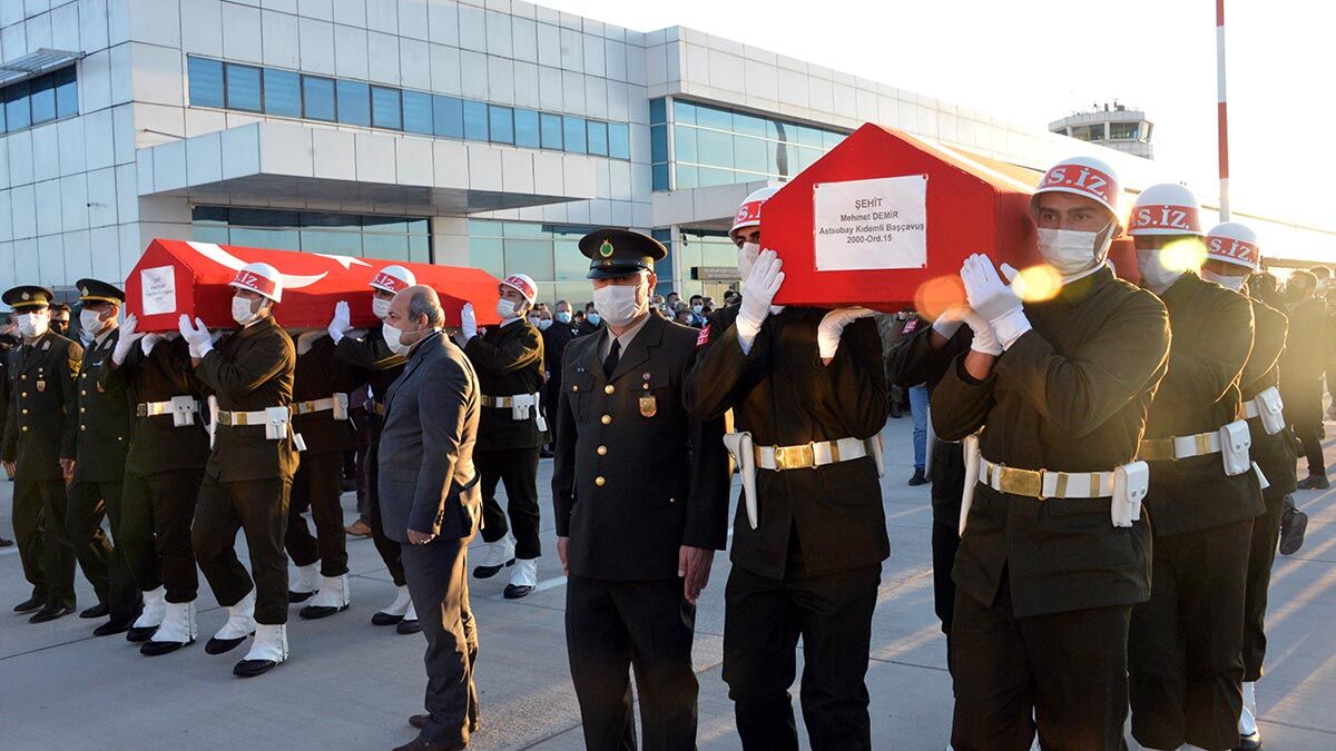 Şehitlerin cenazeleri Kahramanmaraş'a getirildi