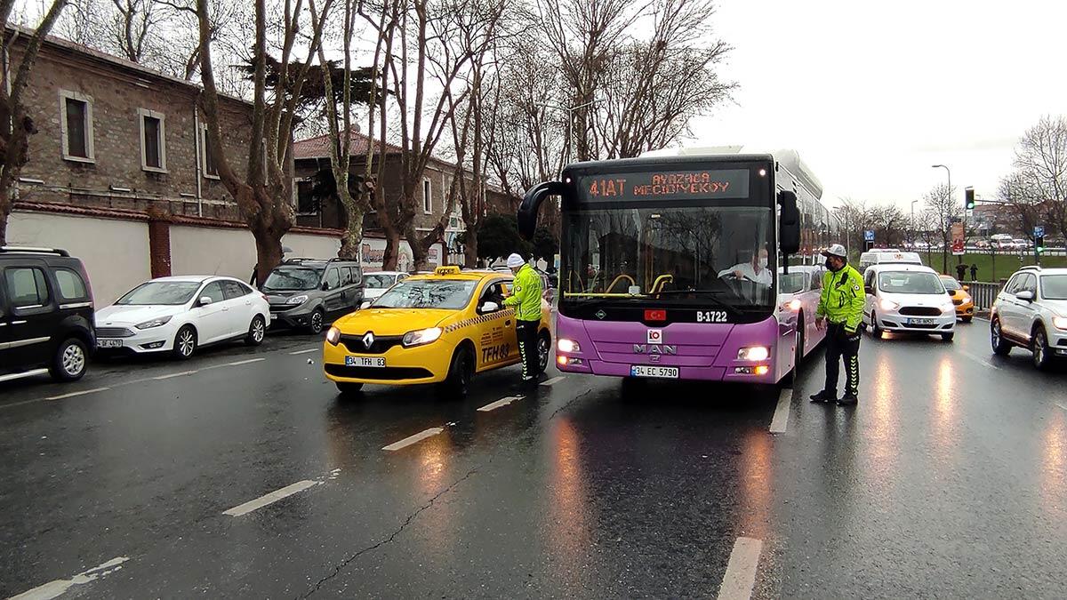 Şişli'de toplu ulaşım araçları denetlendi
