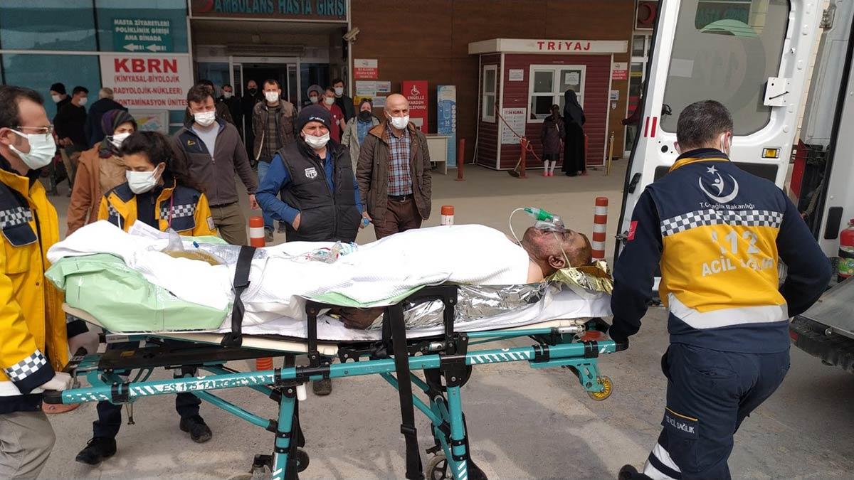 Taş ocağında trafoda patlama meydana geldi