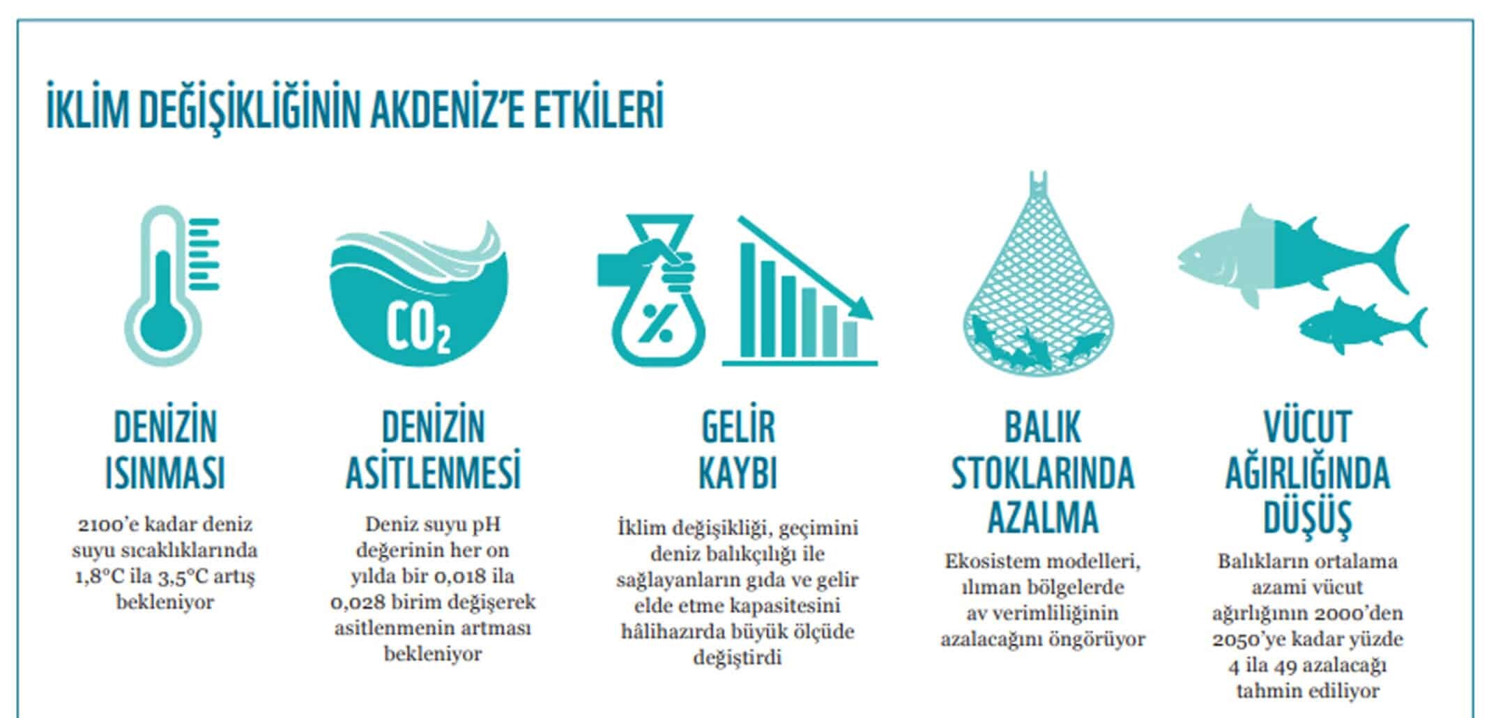 WWF, Başta balıkçılık ve turizm olmak üzere her yıl 450 milyar dolarlık değer yaratan Akdeniz'de; iklim değişikliğinin etkilerine vurgu yaptığı 'biyolojik çeşitliliği ve balık stoklarını yeniden canlandırmak' başlıklı raporunda, 2030'a kadar en az üçte birinin etkin şekilde korunması gerektiğine işaret etti.