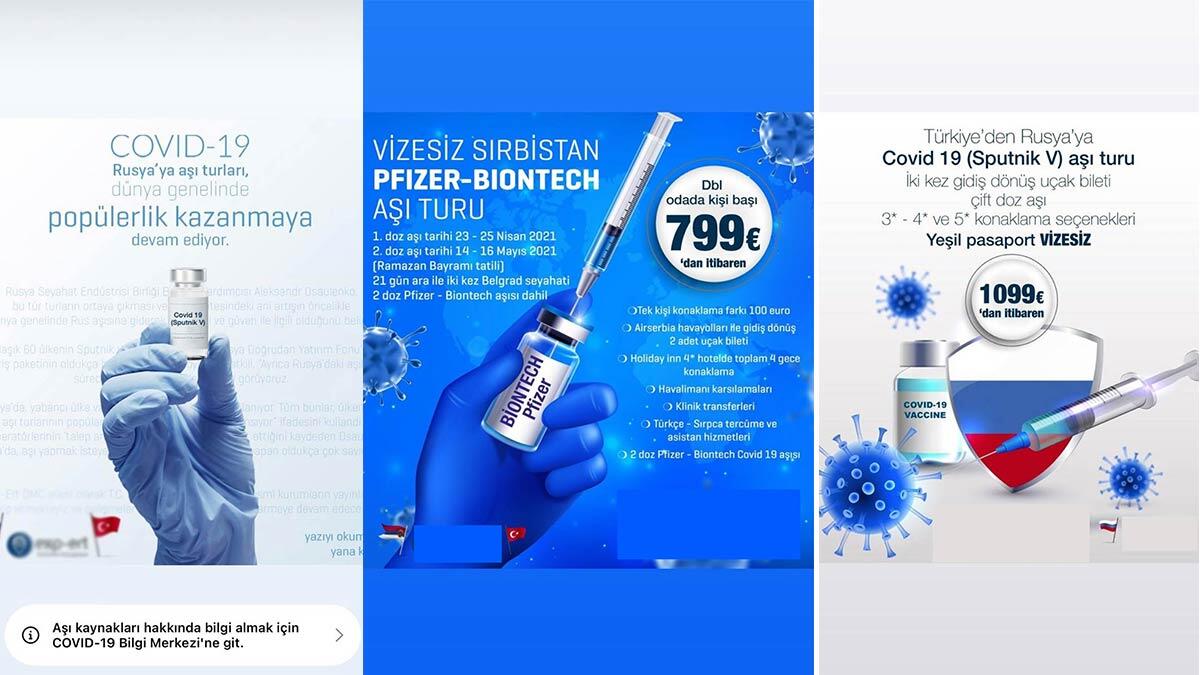 Fırsatçılara gün doğdu; Kovid 19 Aşı Turu