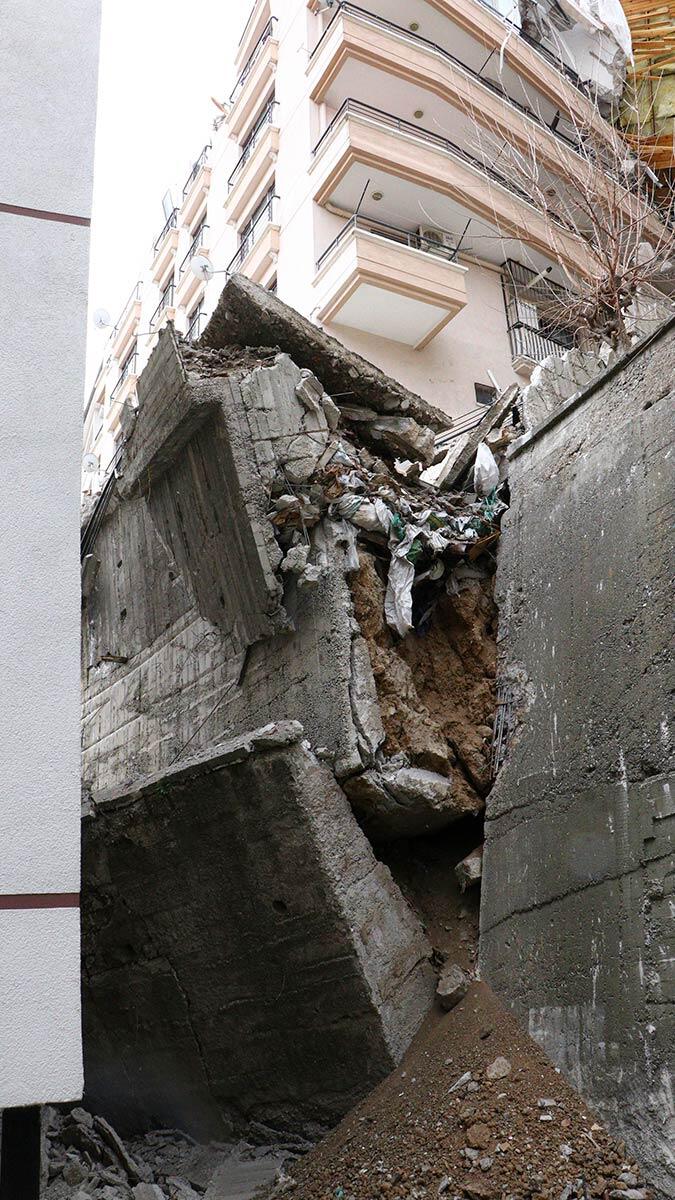 Açelya Apartmanı ve etrafındaki apartmanlar risk altında  