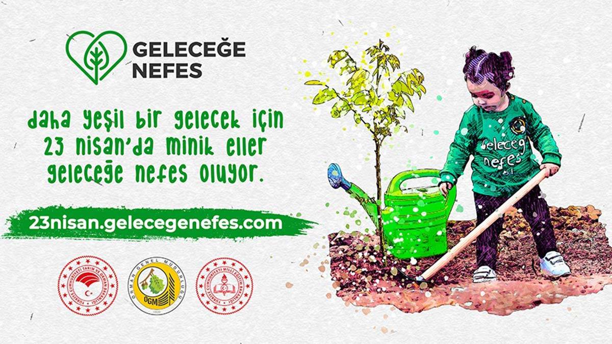 Bakan Selçuk çocukları fidan sahiplenmeye davet etti