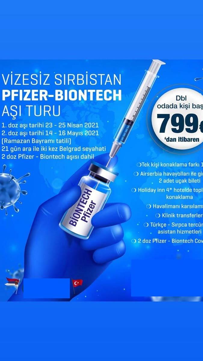 Fırsatçılara gün doğdu; Kovid 19 Aşı Turu