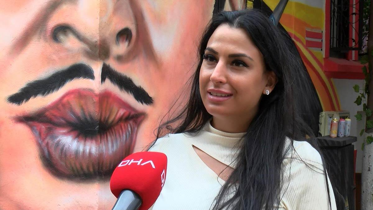 Dario Moreno'nun portresi duvara resmedildi