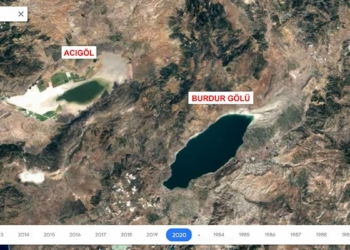 36 yıllık uydu fotoğrafıyla kuraklık belgelendi