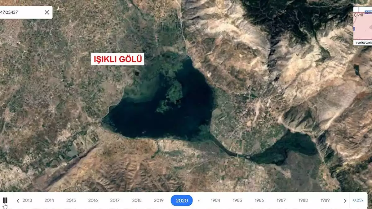 36 yıl boyunca çekilen fotoğrafların time lapse (hızlandırılmış) video haline dönüştürülmesiyle özellikle akşehir ve burdur gölü'nde, ciddi oranda su çekilmesi meydana geldiği görüldü.