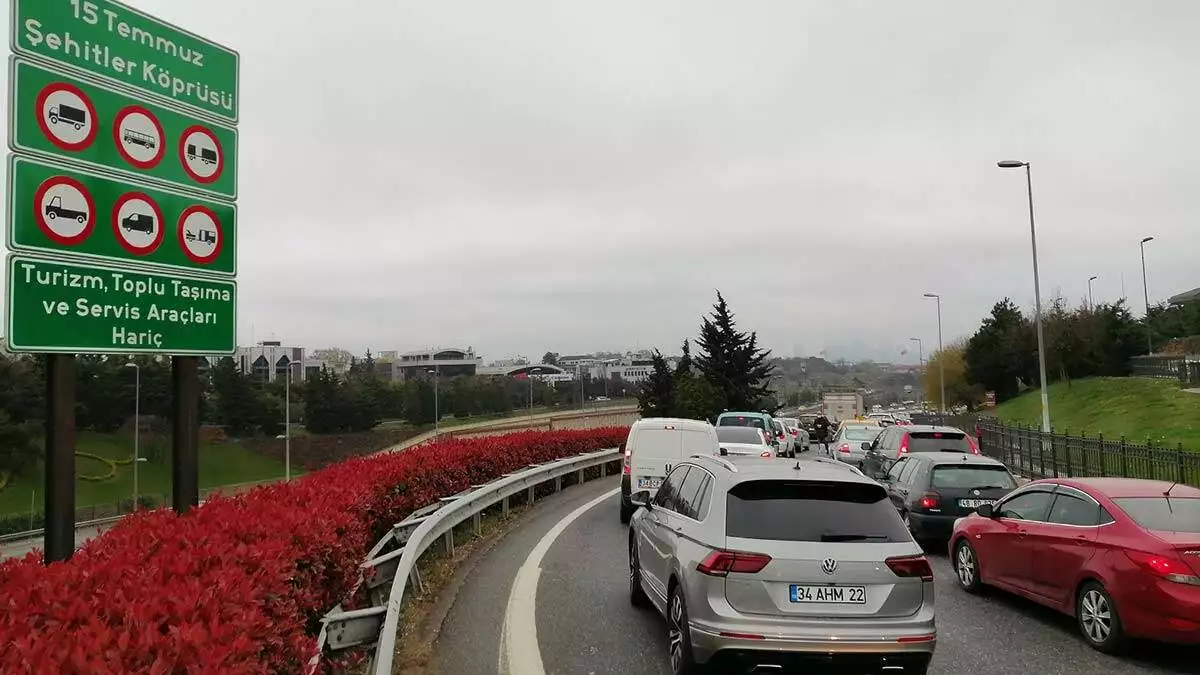 İstanbul'da köprü trafiği