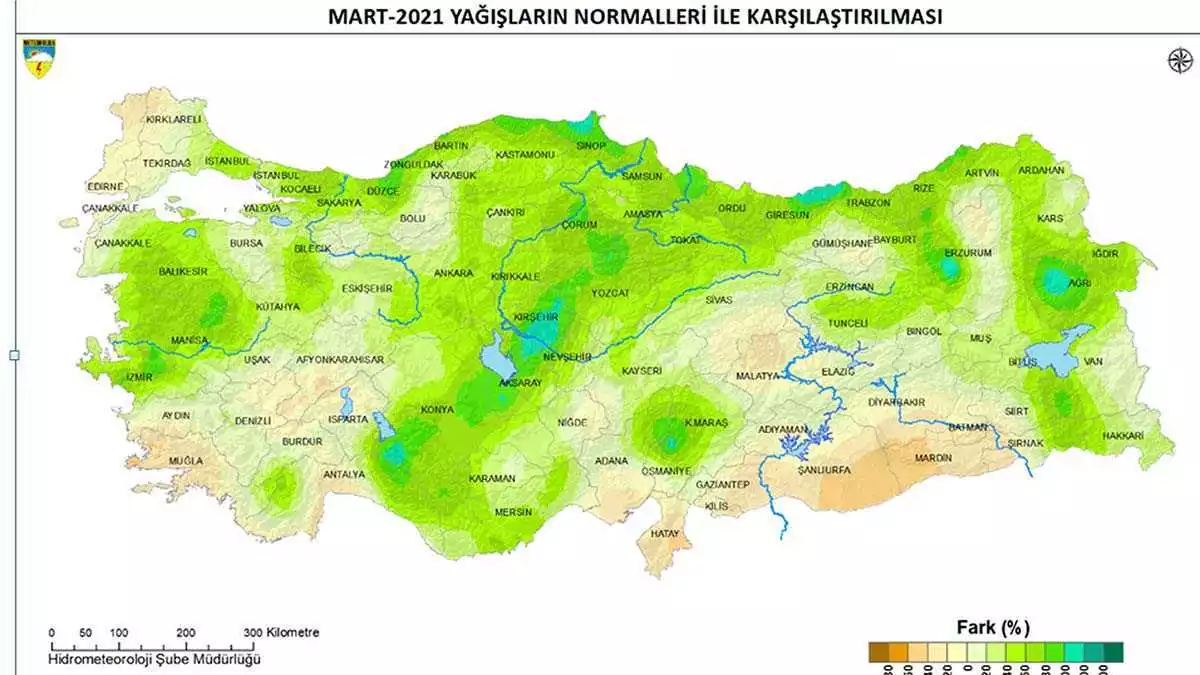 Marmara'da ortalama sıcaklık, bölgenin tamamında mevsim normalleri civarında gerçekleşti. Mart ayı uzun yıllar ortalaması 7. 8 derece iken, 2021 mart ayı 7. 2 dereceye düştü. Bölgede en düşük sıcaklık eksi 4. 4 derece gönen'de, en yüksek sıcaklık 22. 7 derece geyve'de yaşandı.