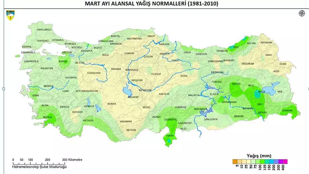 Yağışlar 2021 yılının ocak ve şubat aylarında, 2020'deki gibi mevsim normallerinin altında, sıcaklıklar da mevsim normalleri üzerinde yaşandı.