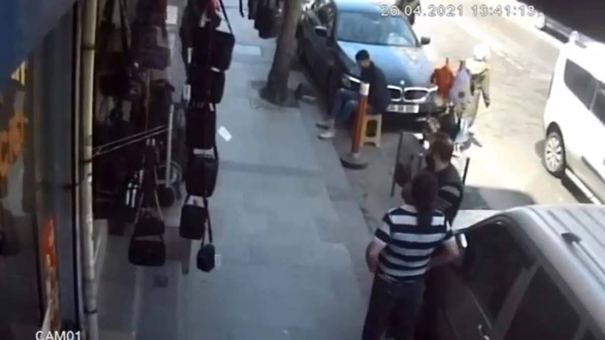 Aniden yola çıkan kadına taksi çarptı