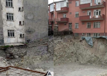 Ankara'da toprak kayması; 1 apartman tahliye edildi