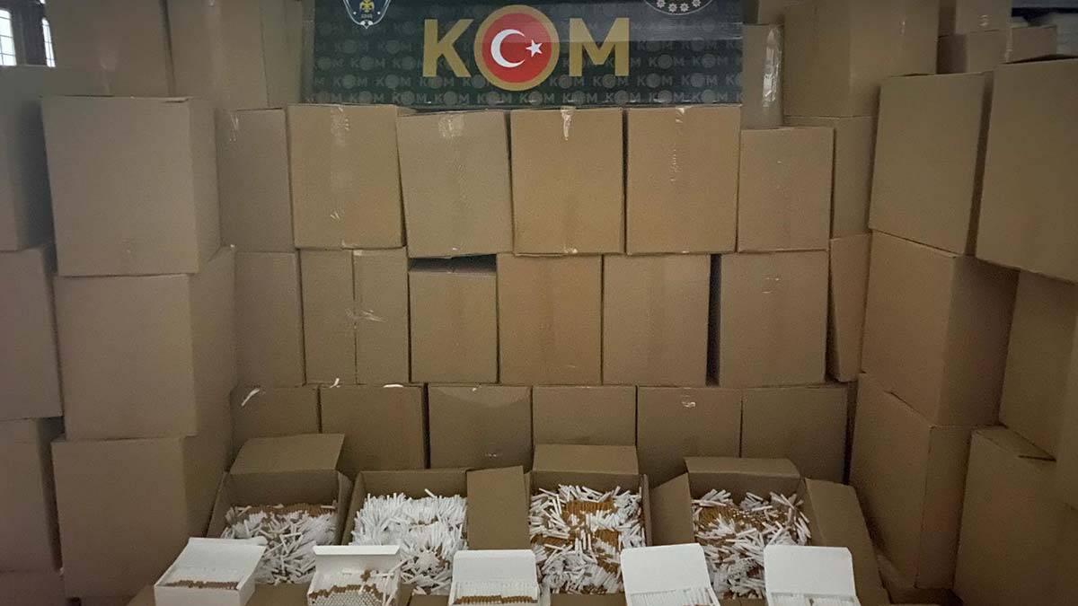 5.5 milyon gümrük kaçağı makaron ele geçirildi
