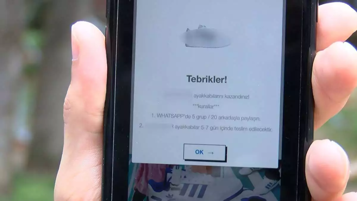 Whatsapp üzerinden gönderilen bir mesajla, "özel çekiliş" yalanıyla kişisel bilgiler ve banka bilgileri çalınabiliyor.