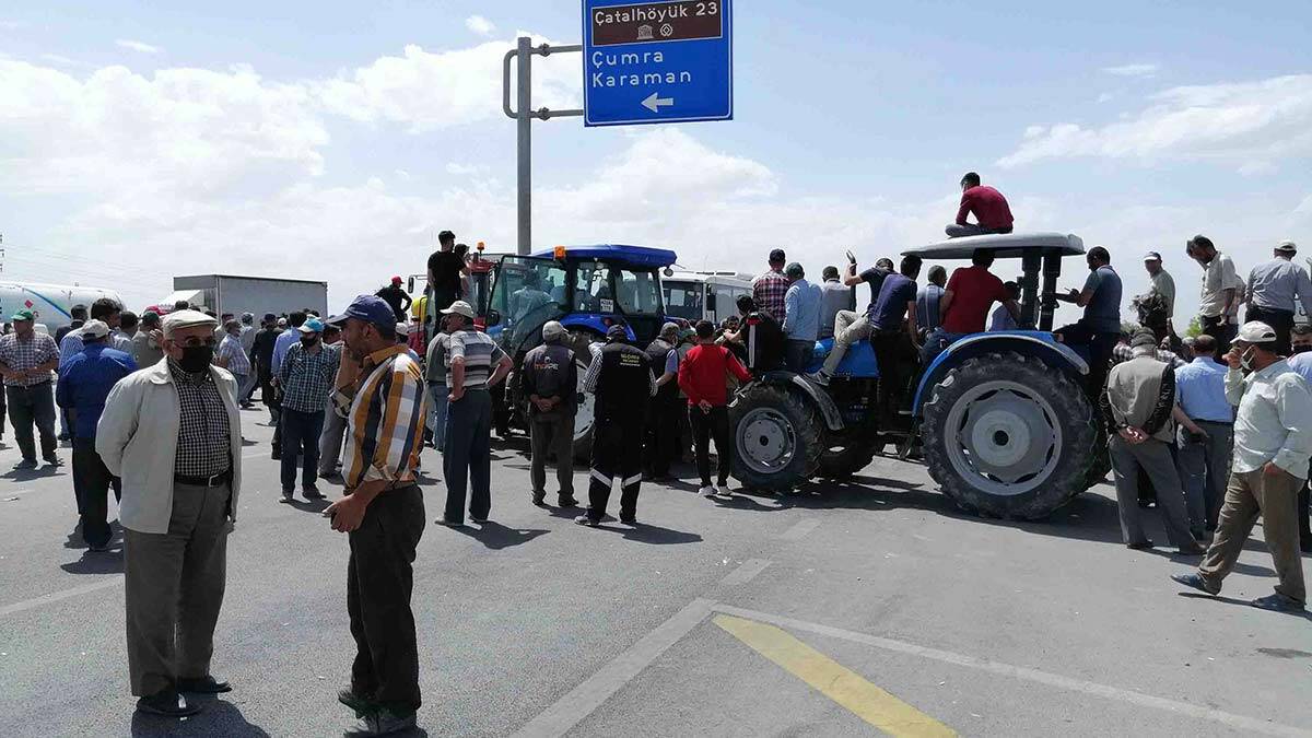Çiftçiler su eylemi yaptı