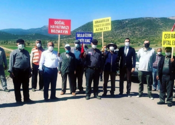 Denizli'de taş ocağına tepki