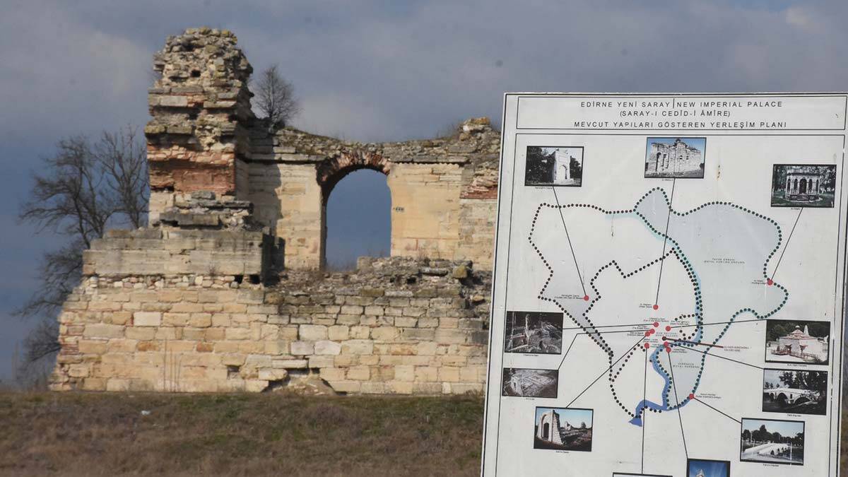 Edirne Yeni Sarayı'nda kazı çalışmaları sürecek