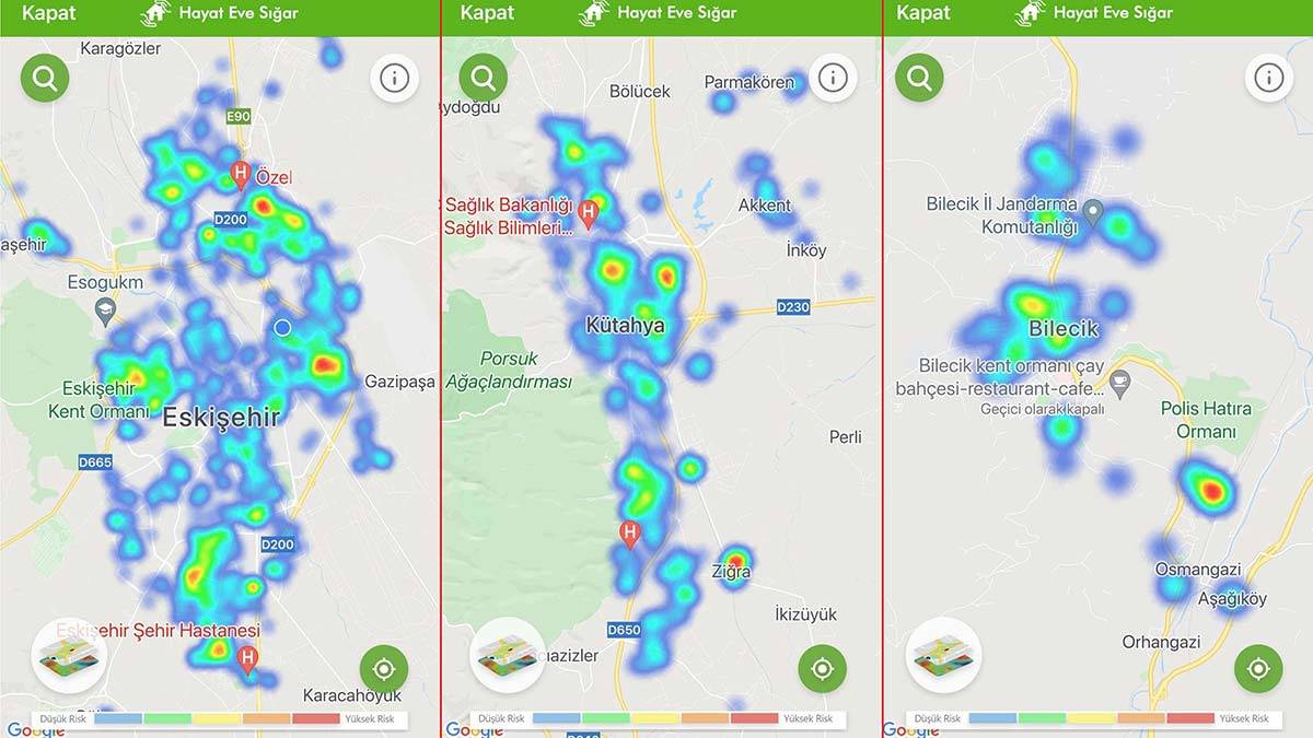 Eskişehir Bilecik ve Kütahya'da vakalar düştü
