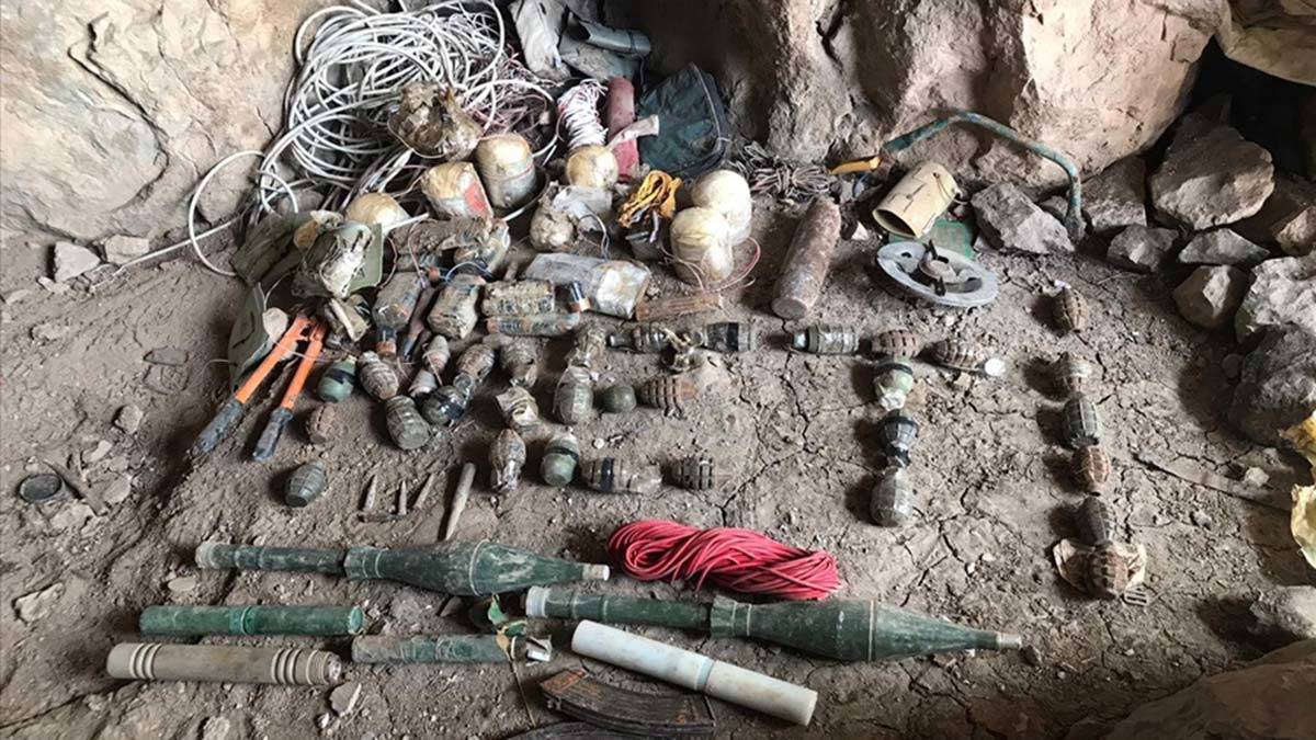 Girişi EYP ile tuzaklanan mağara imha edildi