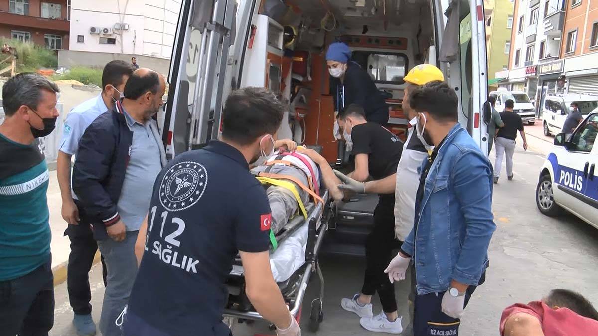 İnşaat işçisini düştüğü çukurdan itfaiye kurtardı