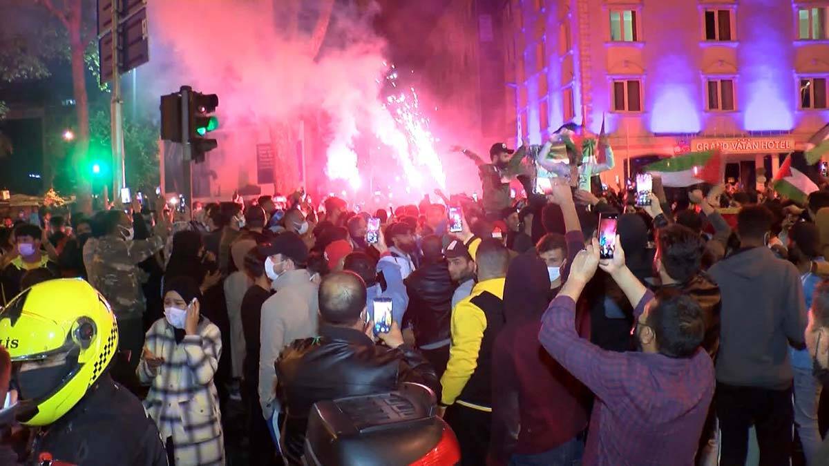 İstanbul'da İsrail protestosu
