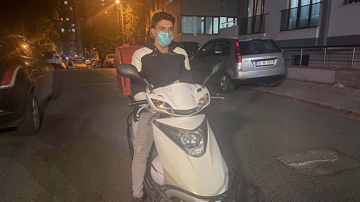 Feci şekilde darbedilen motokurye şikayetçi oldu