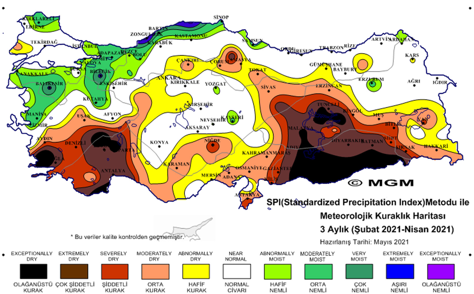 3 bölgede olağanüstü kuraklık görüldü