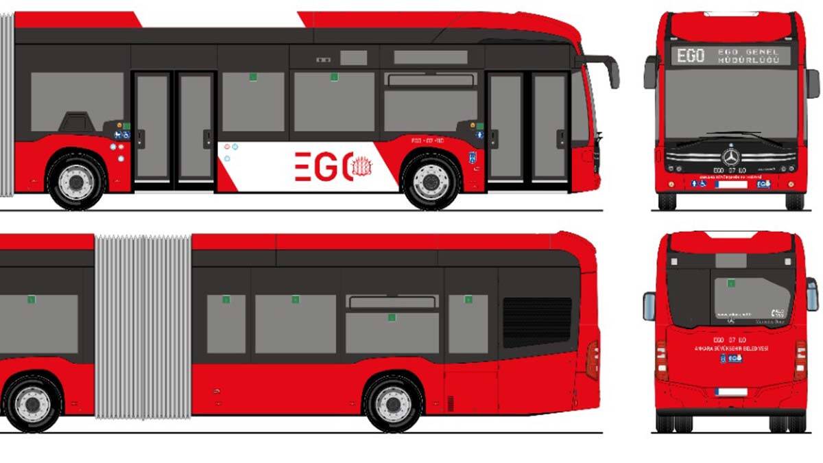 Başkent'in yeni otobüsleri kırmızı beyaz