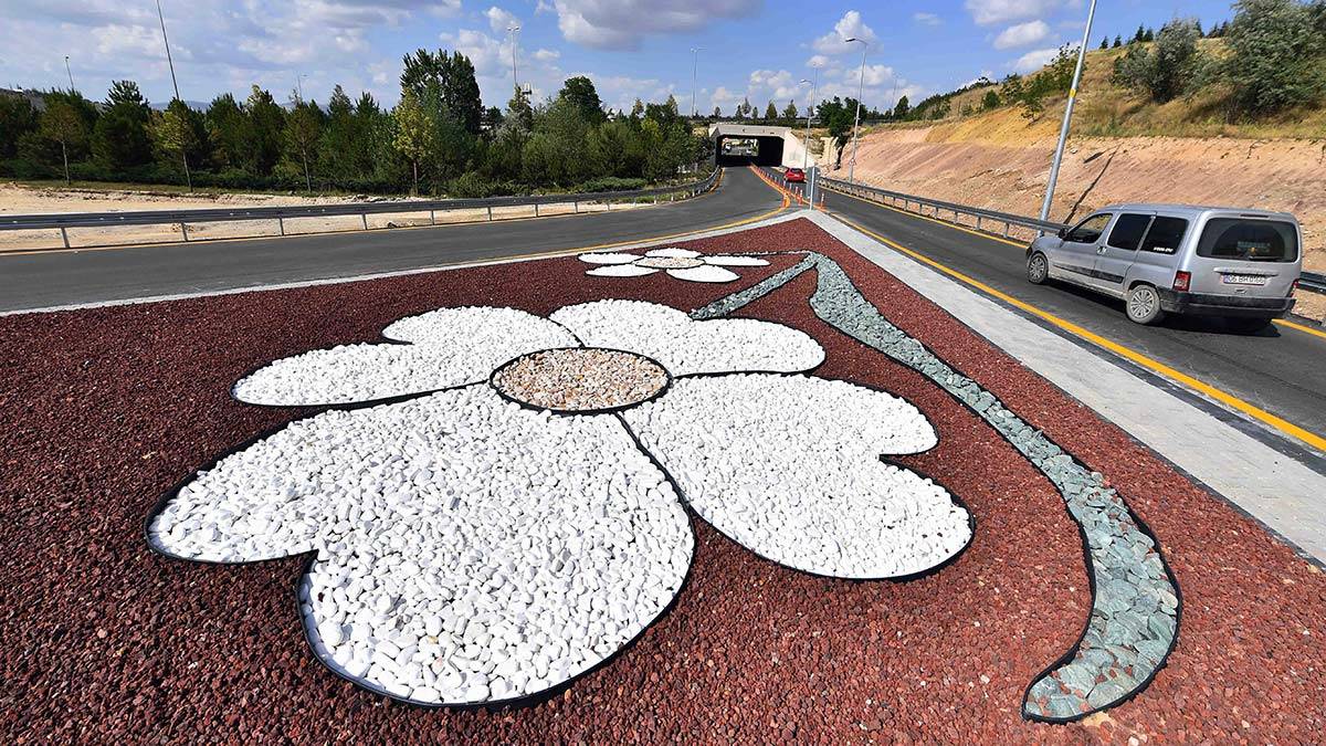 Başkentte kuru peyzaj çalışması