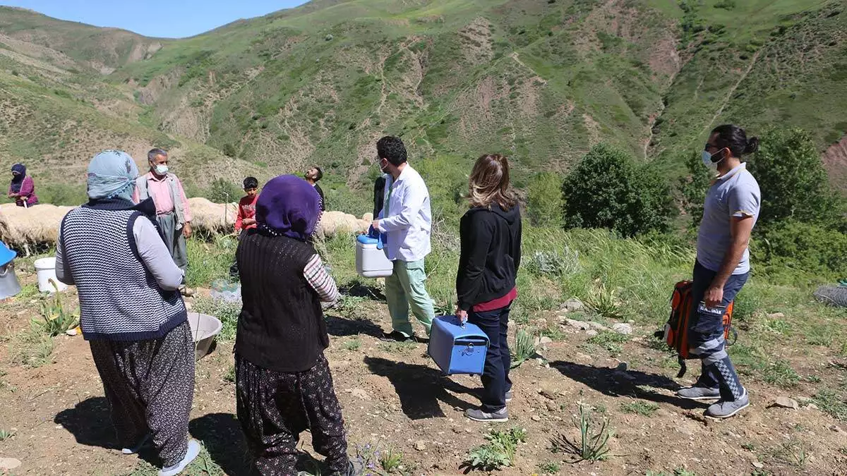 Aşı ikna timleri 2 bin 500 rakımlı yaylada