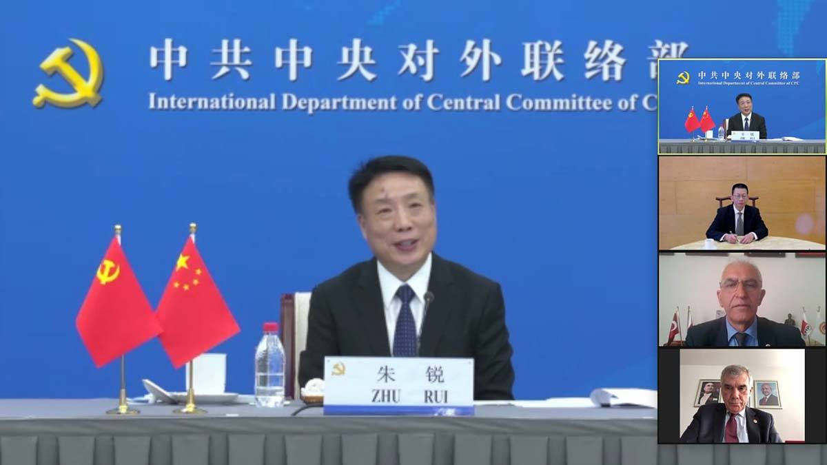 CHP, Zhu Rui ile video konferans gerçekleştirdi
