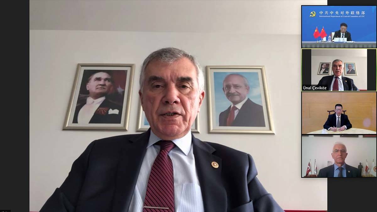 CHP, Zhu Rui ile video konferans gerçekleştirdi