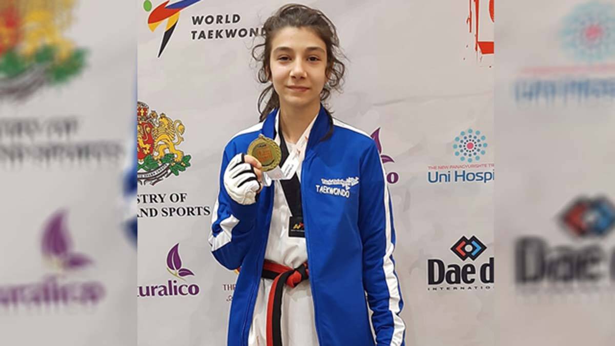 Genç tekvandocu Hayrunnisa Avrupa şampiyonu oldu