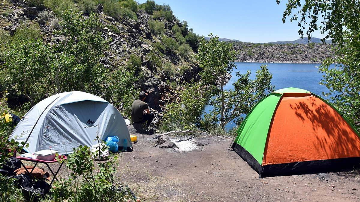 Nemrut Krater Gölü kampçıların uğrak yeri oldu