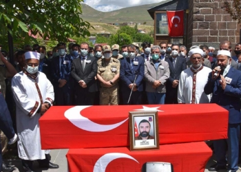 Şehit olan güvenlik korucusu toprağa verildi