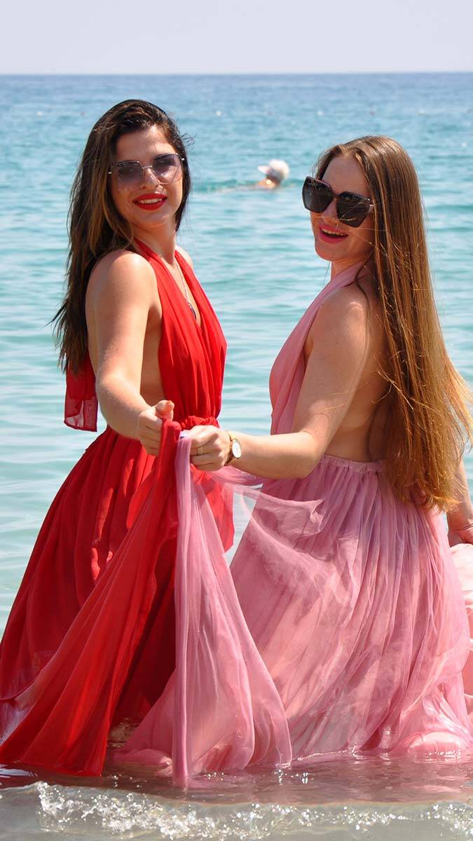 Tatil anılarını ölümsüzleştirmek için poz verdiler