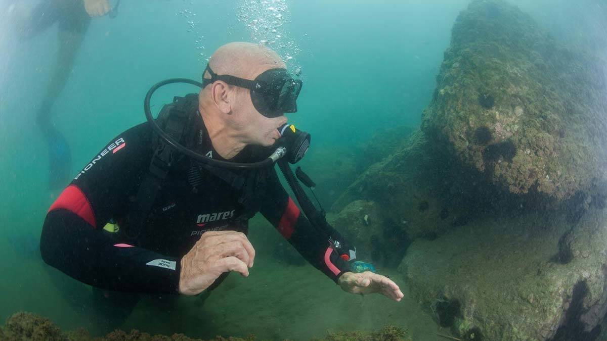 Tunç Soyer tüplü dalış yaptı
