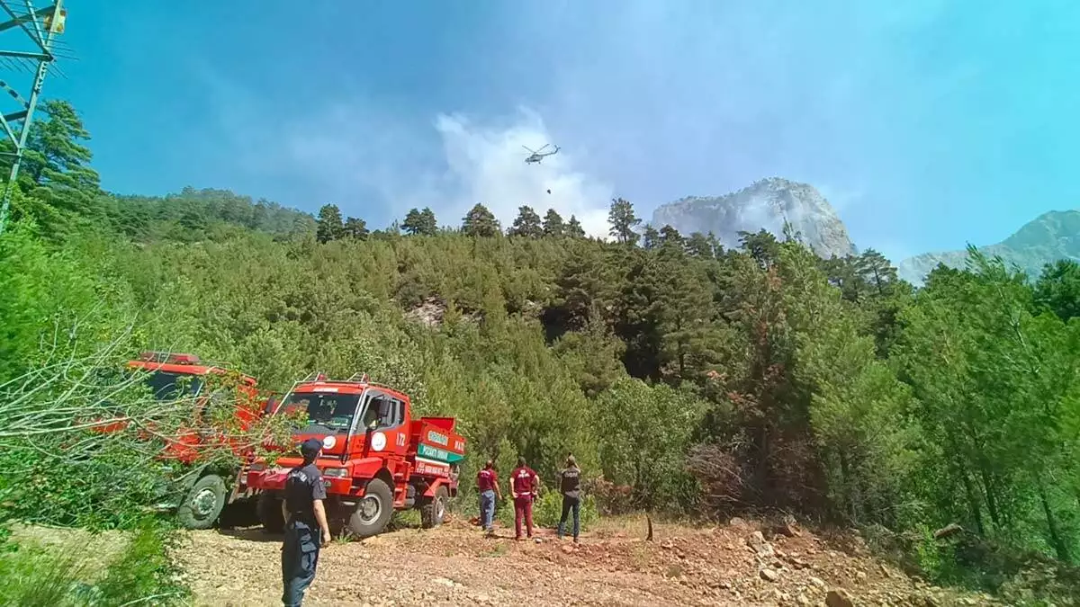 Adana'da orman yangını ekiplerce söndürüldü
