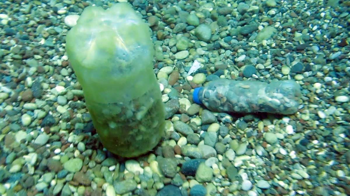 Antalya'da deniz dibinde istenmeyen görüntüler