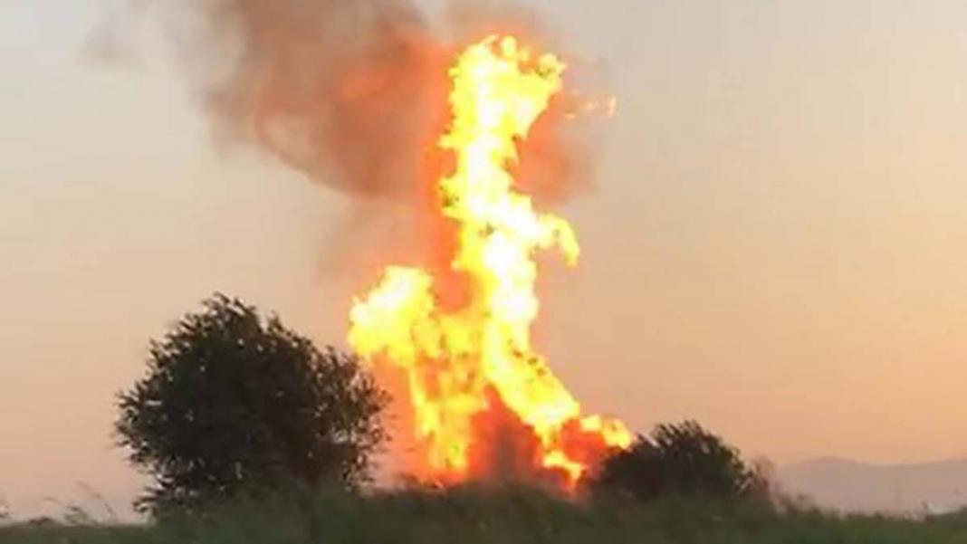 Biogaz tesisinde patlamada alevler yükseldi