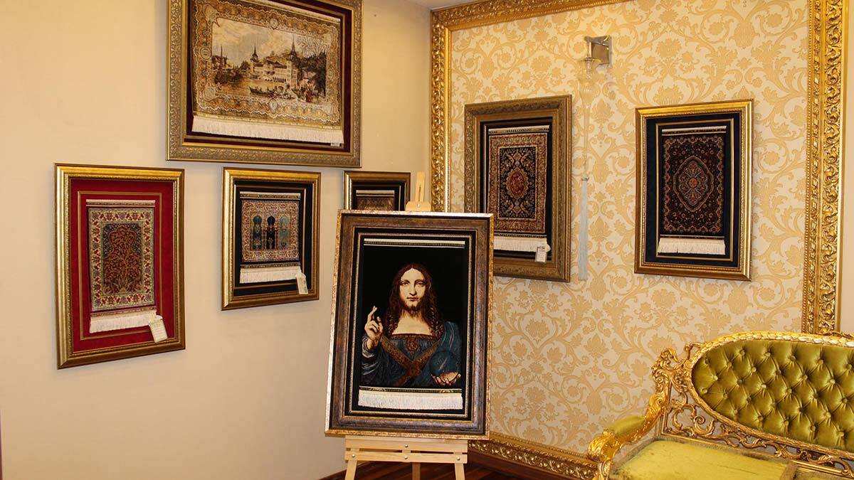 Da Vinci'nin tablosu ipek halıya işlendi_