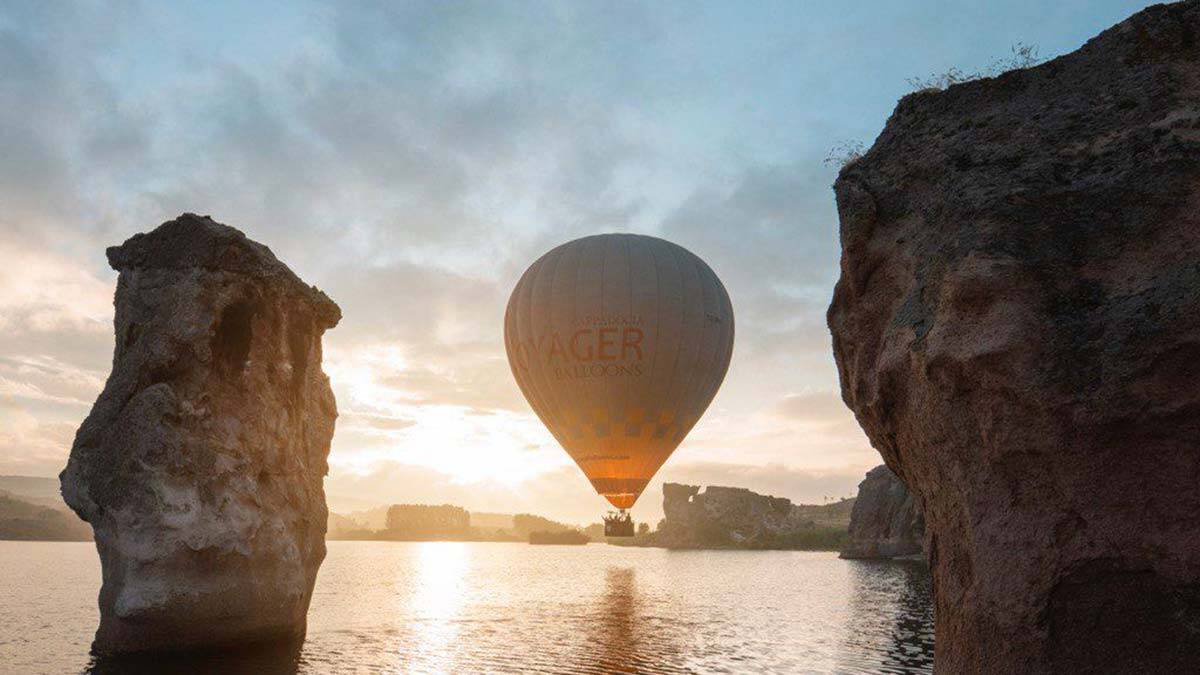 Emre Gölü'nde sıcak hava balonları test uçuşları tamamlandı_2