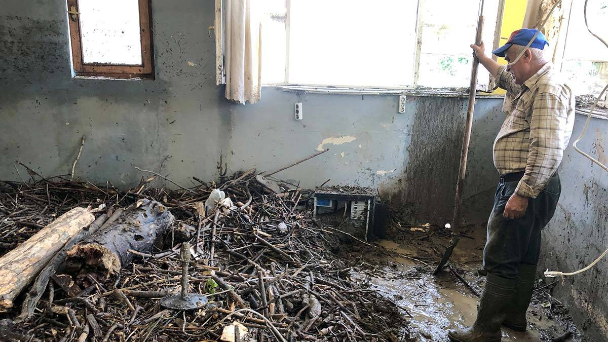 Ereğli'de sel sonrası hasar tespiti