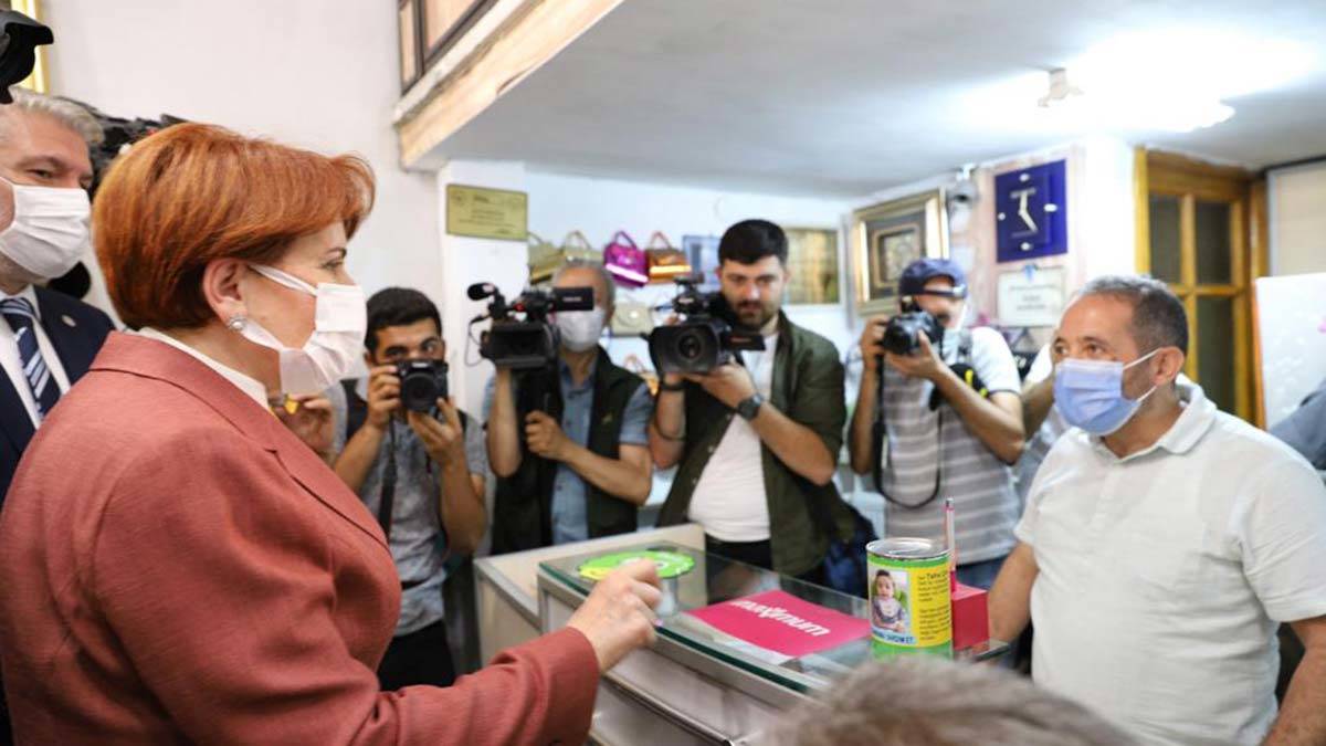 Akşener esnafın derdini dinledi