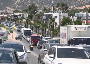 Bodrum'dan tatil dönüşü yoğunluğu