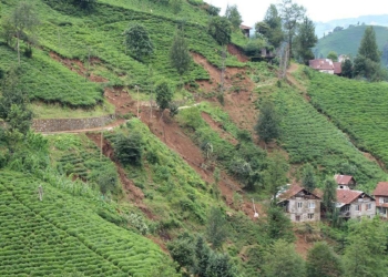 Rize'de eğimli araziler tehlike saçıyor
