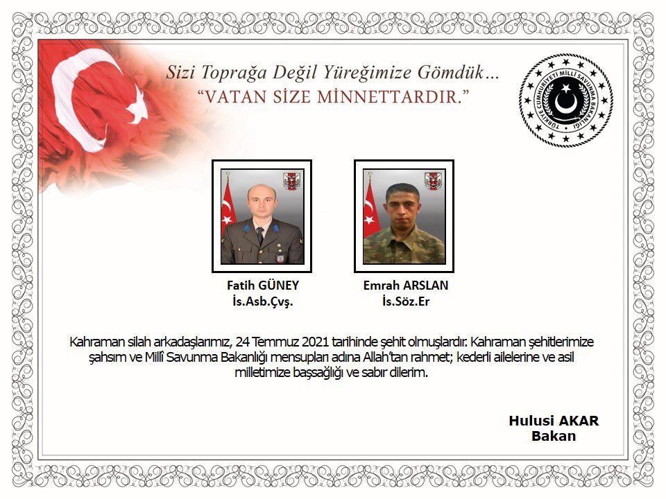 Kirpi aracına saldırı: 2 şehit, 2 yaralı