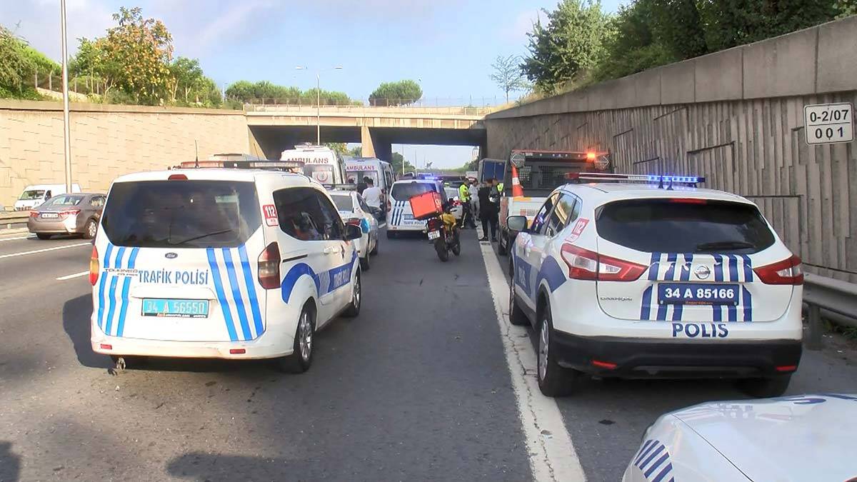 Sarıyer TEM Otoyolu'nda zincirleme kaza