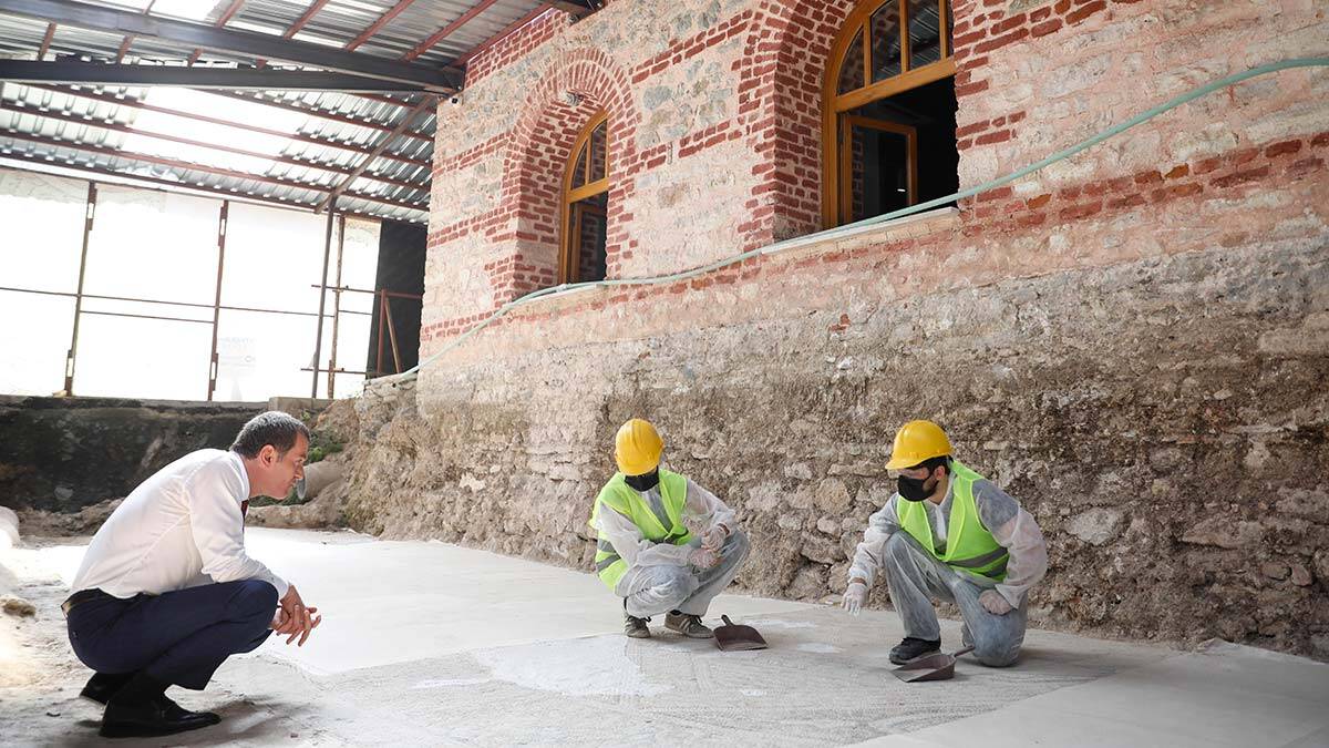 Tarihi mozaiklerin restorasyonu başladı
